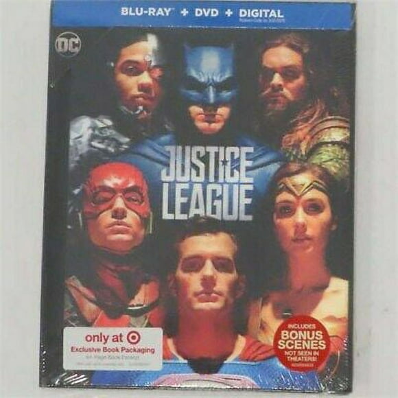Justice League Limited Edition (Blu-Ray + DVD + Digital) with Exclusive 64-Page Book Packaging