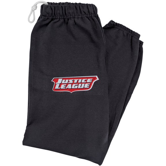 Justice League Logo Unisex Jogger Sweatpants for Men and Women, Black, X-Large
