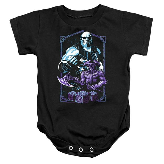 Justice League Movie Agents Of Darkness Unisex Infant Snap Suit for Baby (6 Months) Black