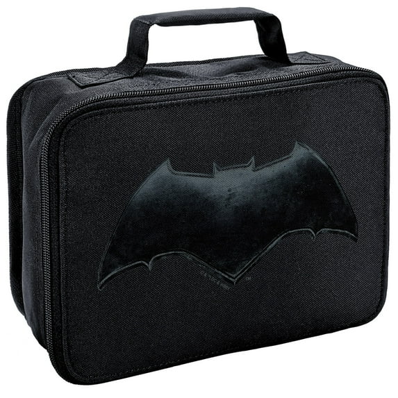 Justice League Movie Batman Logo Insulated Soft Sided Lunch Box - Reusable Lunch Bag For School Office Work, BPA Free