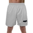 thumbnail image 1 of Justice League Movie Batman Logo Mens Lined Mesh Shorts, Silver, Small, 1 of 6