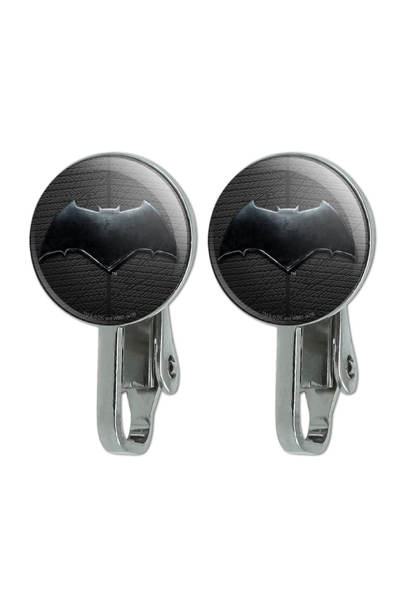 Justice League Movie Batman Logo Novelty Clip-On Stud Earrings