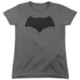 thumbnail image 1 of Justice League Movie Batman Logo S/S Women's T-Shirt Charcoal, 1 of 1