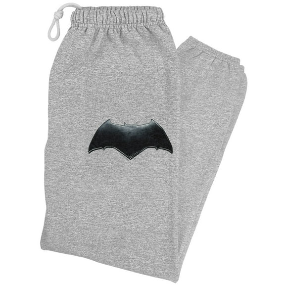 Justice League Movie Batman Logo Unisex Jogger Sweatpants for Men and Women, Athletic Heather, Small