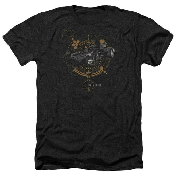 Justice League Movie - Batmobile - Heather Short Sleeve Shirt - Small