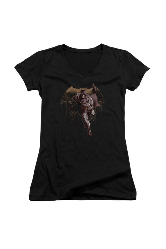 Justice League Movie Caped Crusader Officially Licensed Junior V Neck T Shirt