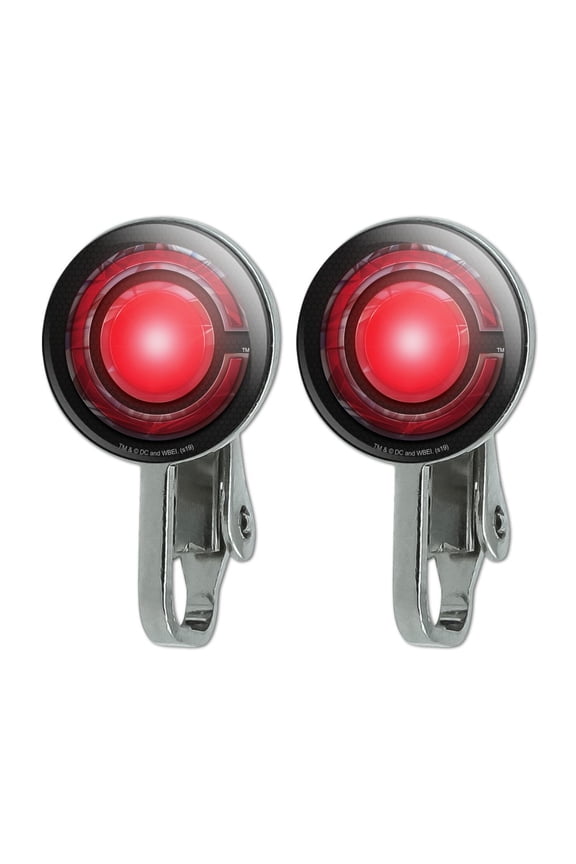 Justice League Movie Cyborg Logo Novelty Clip-On Stud Earrings