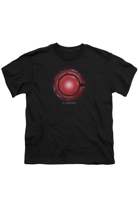 Justice League Movie - Cyborg Logo - Youth Short Sleeve Shirt - Small