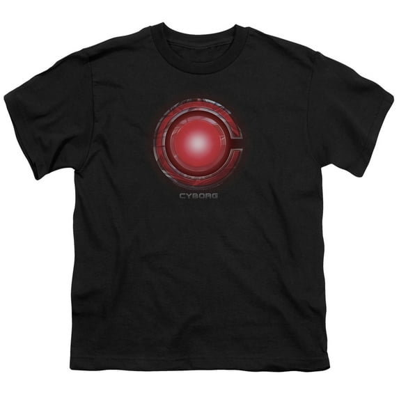 Justice League Movie - Cyborg Logo - Youth Short Sleeve Shirt - Small