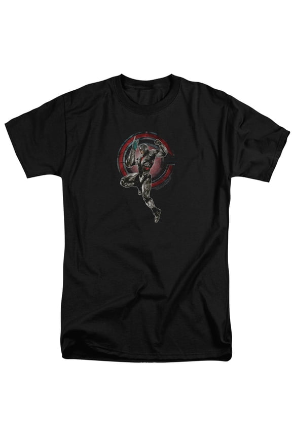 Justice League Movie - Cyborg - Tall Fit Short Sleeve Shirt - X-Large