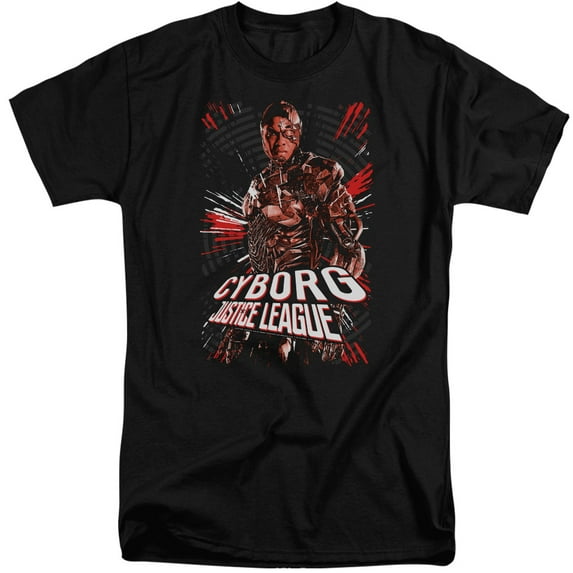 Justice League Movie - Cyborg - Tall Fit Short Sleeve Shirt - XXX-Large