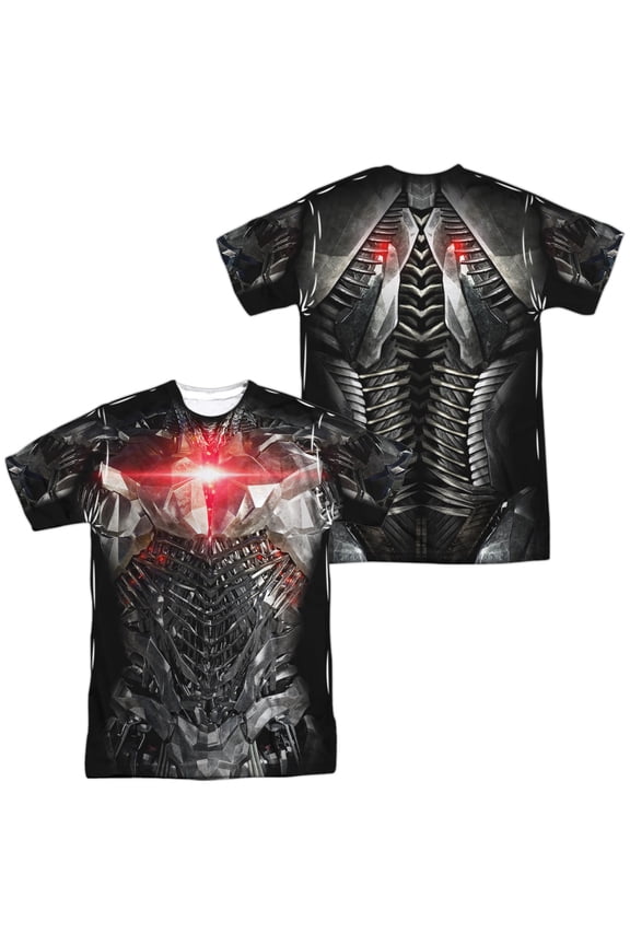 Justice League Movie Cyborg Uniform Unisex Adult Sublimated Costume T Shirt (Front/Back), Small