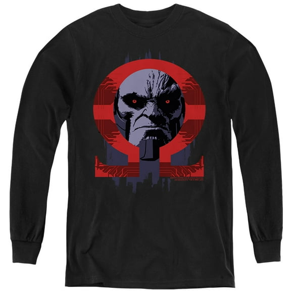 Justice League Movie Darkseid Omega Kids Long Sleeve T Shirt (Small) for Youth Boys and Girls, Black