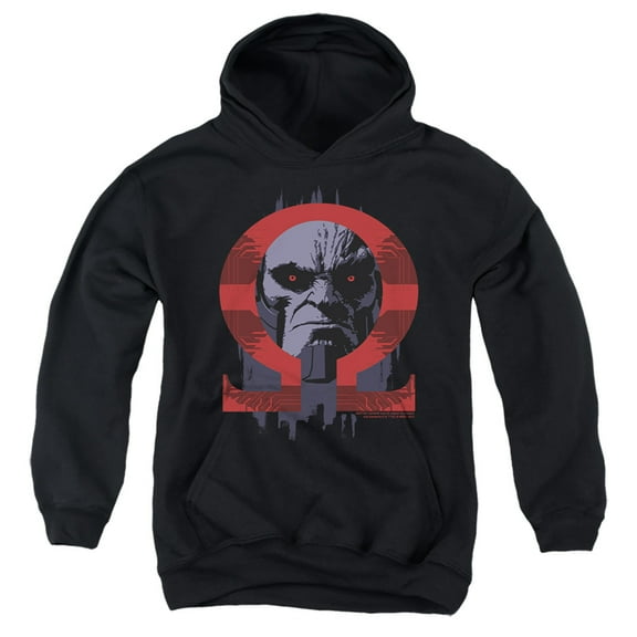 Justice League Movie Darkseid Omega Kids Pull-Over Hoodie (Small) for Youth Boys and Girls, Black