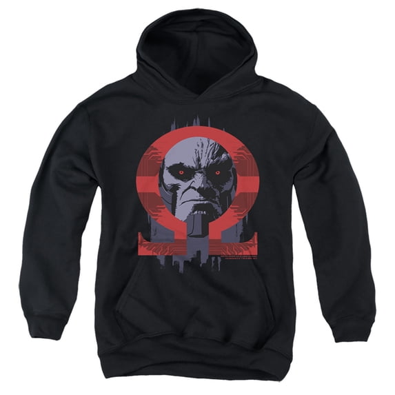 Justice League Movie Darkseid Omega Kids Pull-Over Hoodie (Small) for Youth Boys and Girls, Black