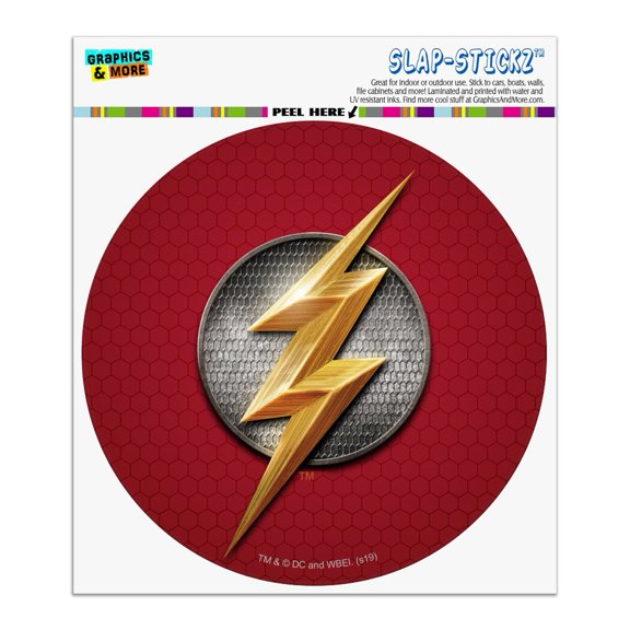 Justice League Movie Flash Logo Automotive Car Window Locker Circle Bumper Sticker