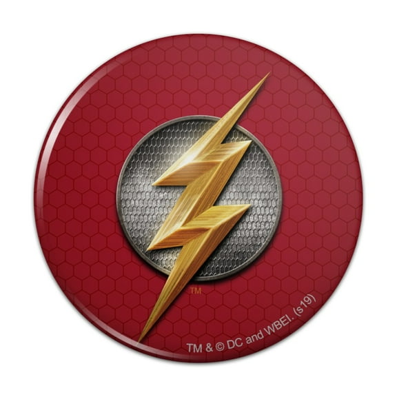 Justice League Movie Flash Logo Kitchen Refrigerator Locker Button Magnet