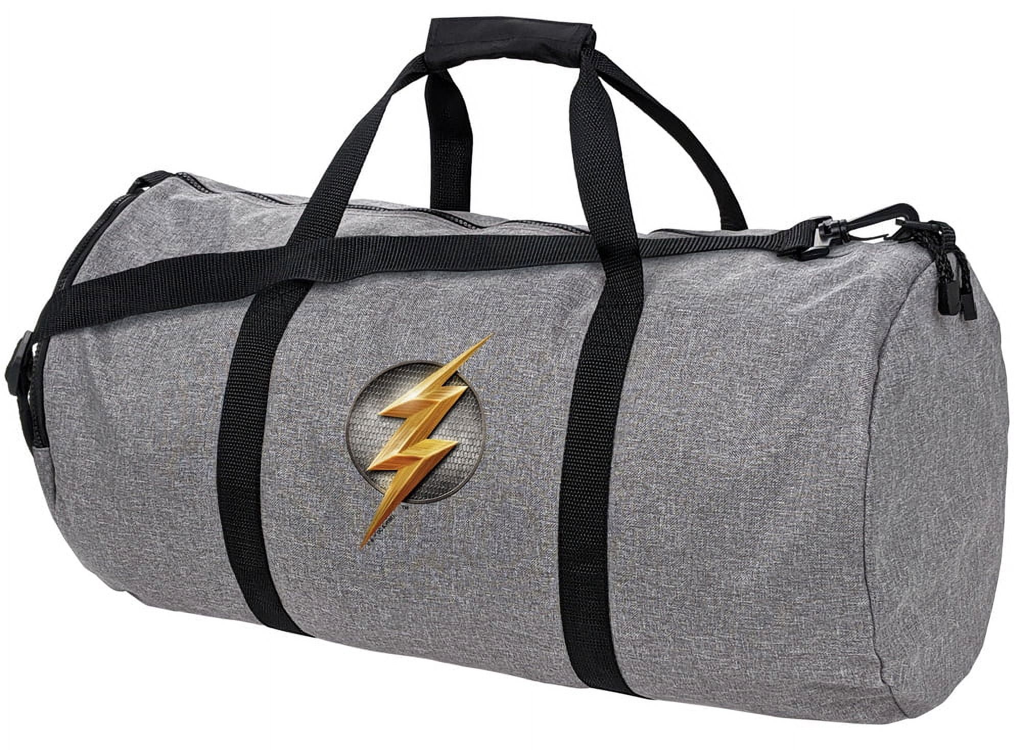 Justice League Movie Flash Logo Lightweight Duffel Bag for Sports and Gym Packable for Travel