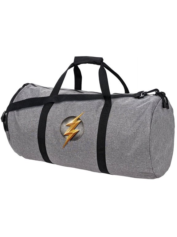 Justice League Movie Flash Logo Lightweight Duffel Bag for Sports and Gym Packable for Travel