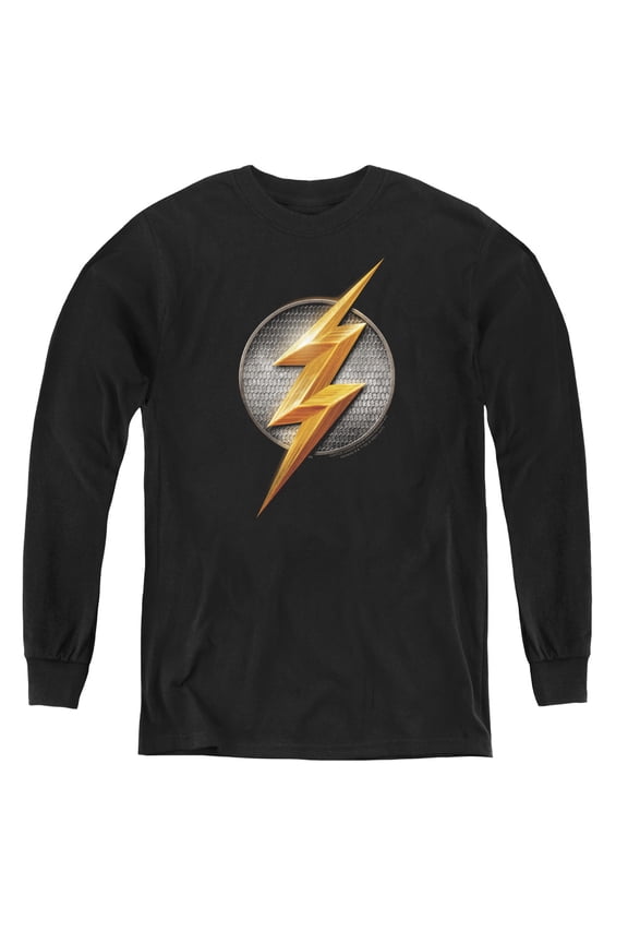 Justice League Movie - Flash Logo - Youth Long Sleeve Shirt - Large