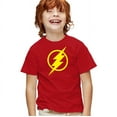 thumbnail image 1 of Justice League Movie Flash Solid Color Kids T Shirt (Large) for Youth Toddler Boys and Girls, Red, 1 of 5