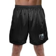 thumbnail image 1 of Justice League Movie Logo Mens Lined Mesh Shorts, Black, Large, 1 of 6