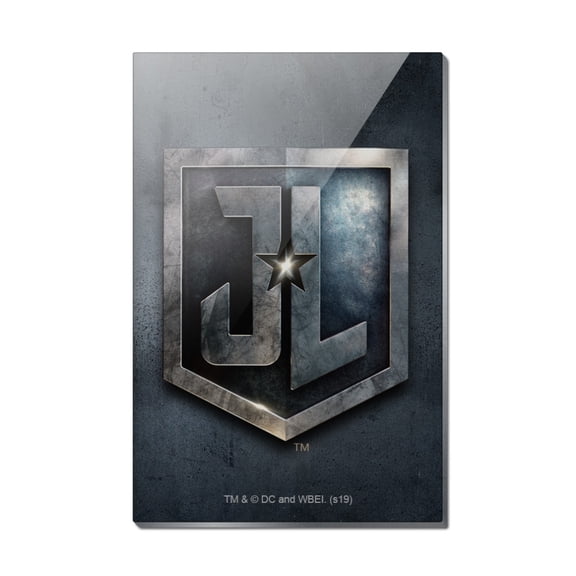 Justice League Movie Logo Rectangle Acrylic Fridge Refrigerator Magnet