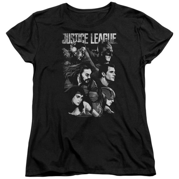 Justice League Movie - Pushing Forward - Women's Short Sleeve Shirt - Medium