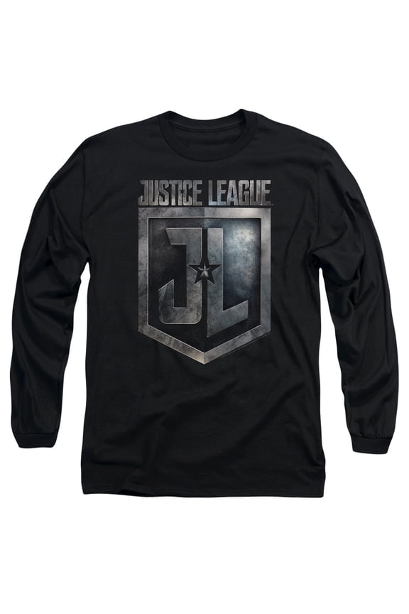 Justice League Movie - Shield Logo - Long Sleeve Shirt - Medium