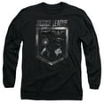 thumbnail image 1 of Trevco Sportswear JLM106-AL-5 Justice League Movie Shield of Emblems Adult Long Sleeve T-Shirt, Black - 2X, 1 of 2