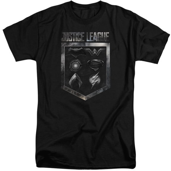 Justice League Movie - Shield Of Emblems - Tall Fit Short Sleeve Shirt - X-Large