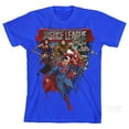 thumbnail image 1 of Justice League Movie Superhero Charge Boy's Royal Blue T-shirt-M, 1 of 4