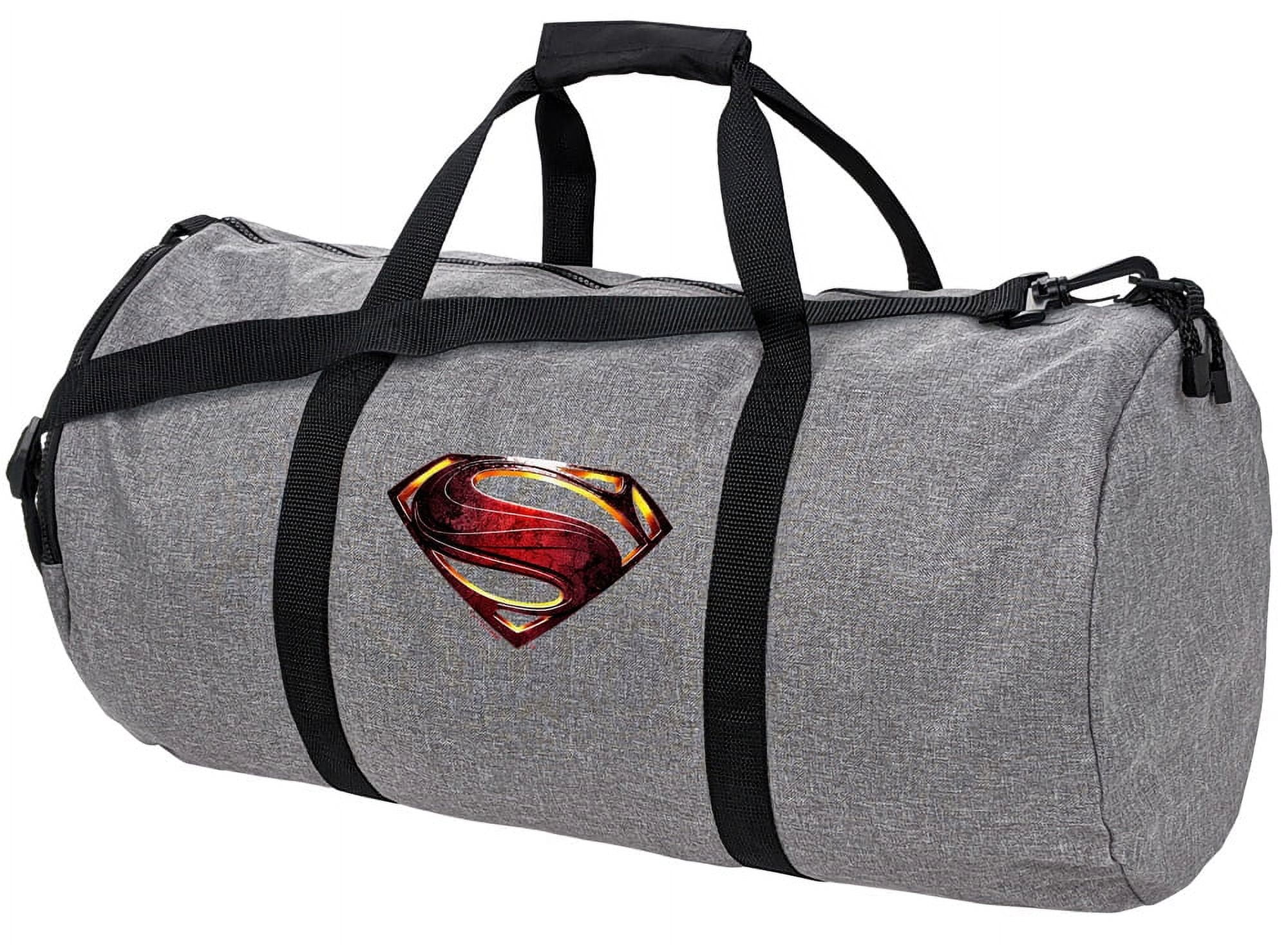 Justice League Movie Superman Logo Lightweight Duffel Bag for Sports and Gym Packable for Travel