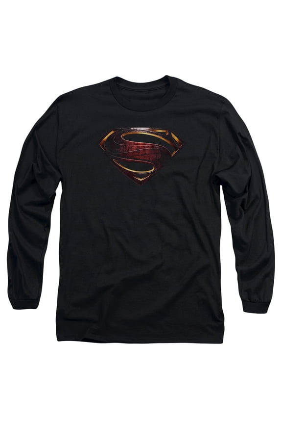 Justice League Movie - Superman Logo - Long Sleeve Shirt - Large