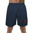 thumbnail image 1 of Justice League Movie Superman Logo Mens Lined Mesh Shorts, Navy, Small, 1 of 6