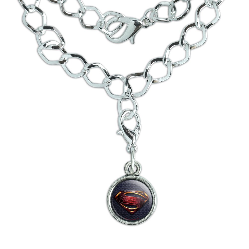 Montre Pendentif Femme Acier Inoxydable Argent Superman Chaîne WR Blanc Quartz