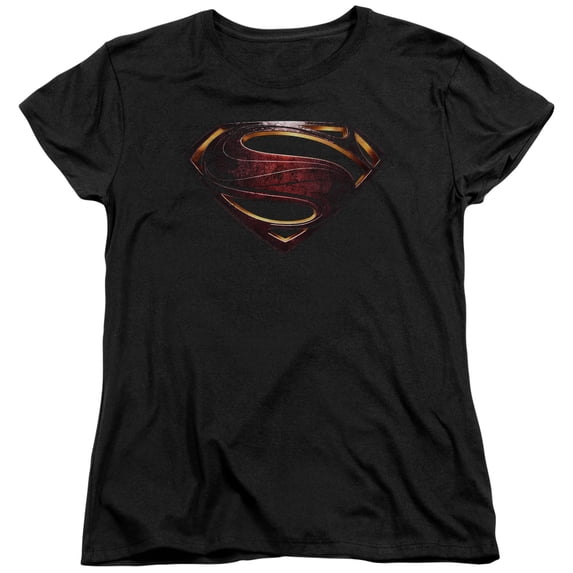 Justice League Movie - Superman Logo - Women's Short Sleeve Shirt - Small