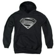 thumbnail image 1 of Justice League Movie Superman Symbol Black Suit Kids Pull-Over Hoodie (Large) for Youth Boys and Girls, Black, 1 of 5