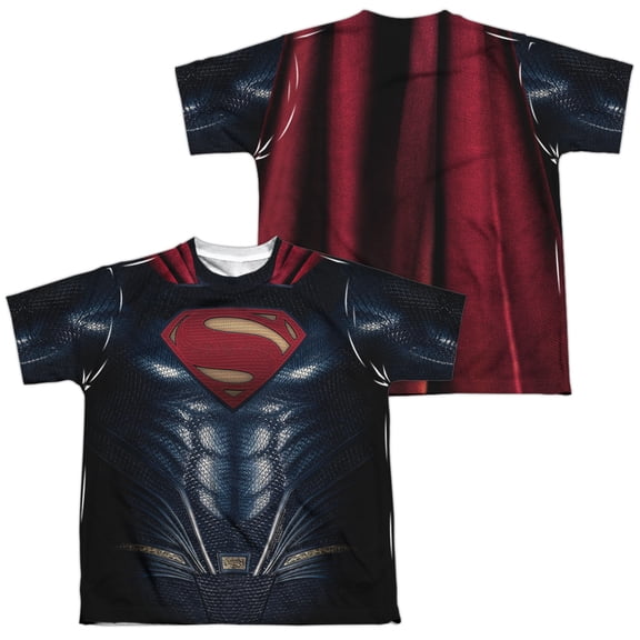 Justice League Movie - Superman Uniform (Front/Back Print) - Youth Short Sleeve Shirt - X-Large