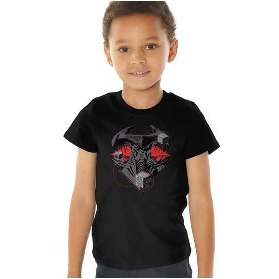 Justice League Movie Synders Steppenwolf Kids T Shirt (4) for Youth Toddler Boys and Girls, Black