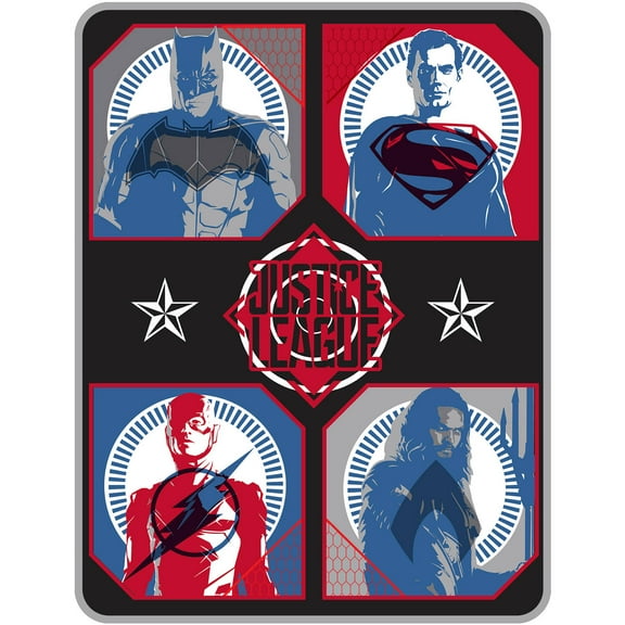 Justice League Movie Team Assembled Kids Bedding Throw, 1 Each