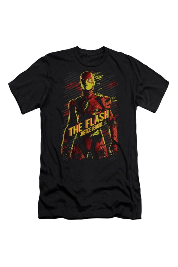 Justice League Movie - The Flash - Premium Slim Fit Short Sleeve Shirt - Small