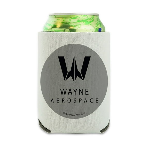 Justice League Movie Wayne Aerospace Can Cooler - Drink Sleeve Hugger Collapsible Insulator - Beverage Insulated Holder