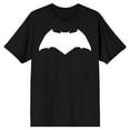 thumbnail image 1 of Justice League Movie White Batman Logo Men's Black T-shirt-Medium, 1 of 4