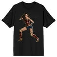 thumbnail image 1 of Justice League Movie Wonder Woman Character Pose Men's Black T-shirt-Medium, 1 of 6