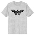 thumbnail image 1 of Justice League Movie Wonder Woman Logo Crew Neck Short Sleeve Athletic Heather Men's T-shirt-Large, 1 of 2