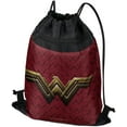 thumbnail image 1 of Justice League Movie Wonder Woman Logo Drawstring Backpack Sports Bag Sackpack 17" x 13", Perfect for Gym, Yoga or Practice, 1 of 5
