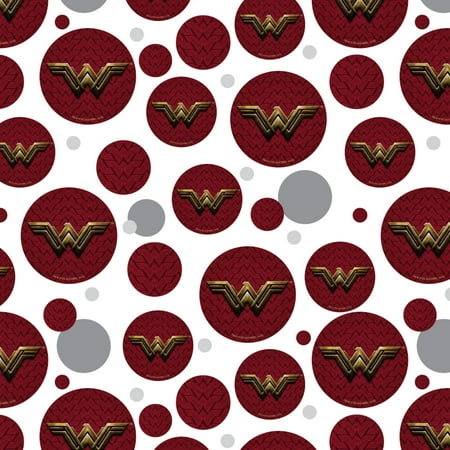 Justice League Movie Wonder Woman Logo Premium Gift Wrap Wrapping Paper Roll