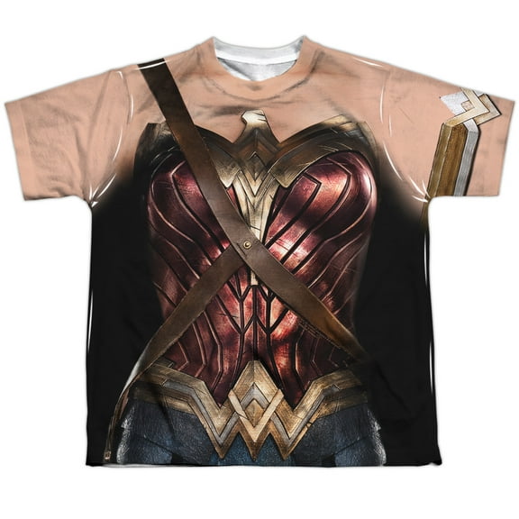 Justice League Movie - Wonder Woman Uniform - Youth Short Sleeve Shirt - Large