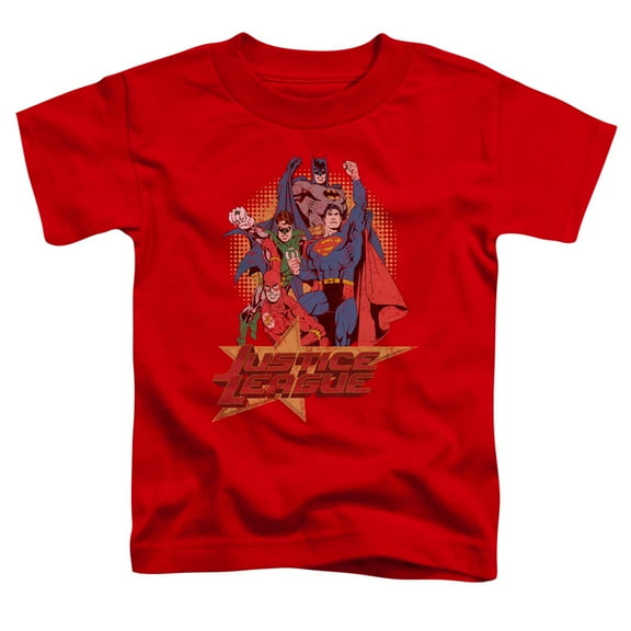 Justice League Of America Boys' Raise Your Fist Childrens T-shirt Red